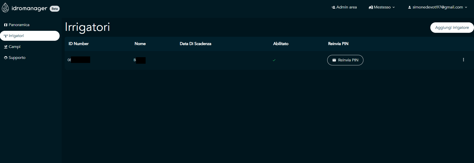 Idromanager screenshot